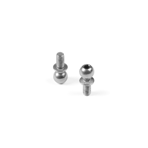 XRAY HARD STEEL BALL END 5.4MM WITH THREAD 6MM - NICKEL COATED (2)