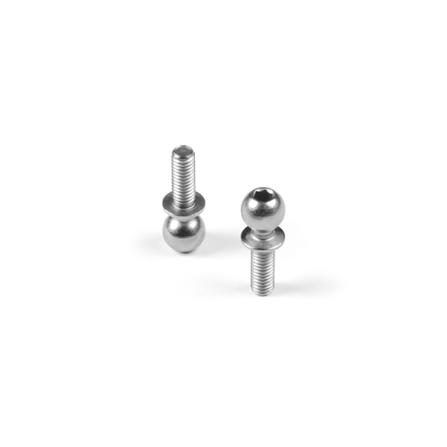 XRAY HARD STEEL BALL END 5.4MM WITH THREAD 8MM - NICKEL COATED (2)