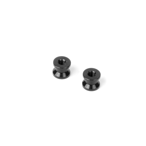 XRAY ALU MOUNT 6.0MM - BLACK (2) - XY376366-K