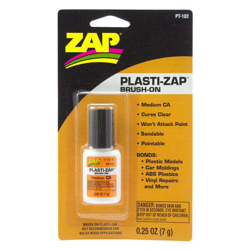 Zap-A-Gap Plasti-Zap Brush-on Medium Cyanoacrylate 1/4oz/2g